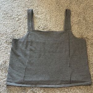 AE Cropped Plaid Top